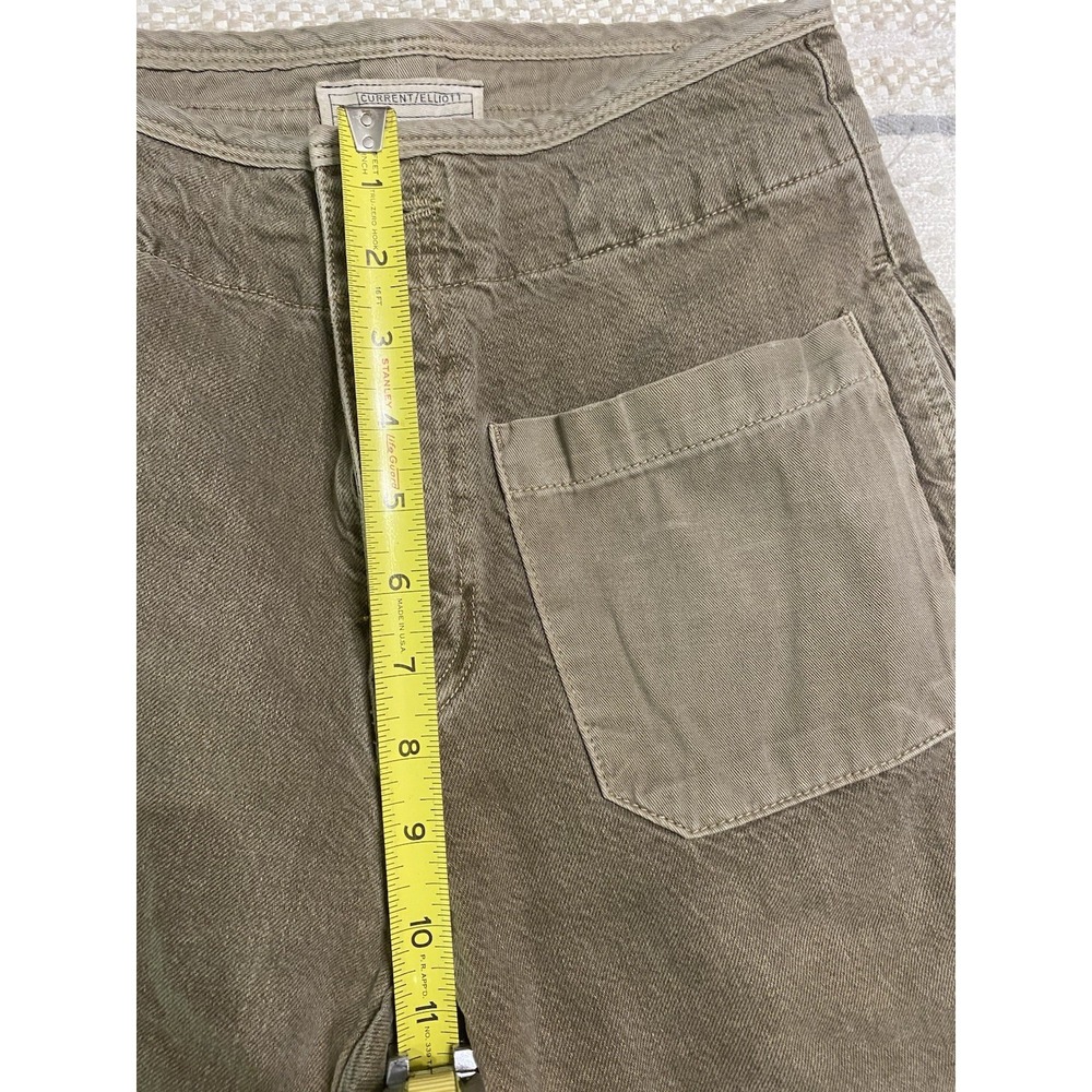 Current/Elliott The Woven Military Pant Size 0 Stone Grey Utility Wide Leg Crop - Picture 7 of 11